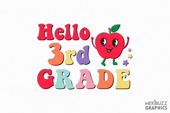 Hello 3rd Grade Back to School PNG Clip