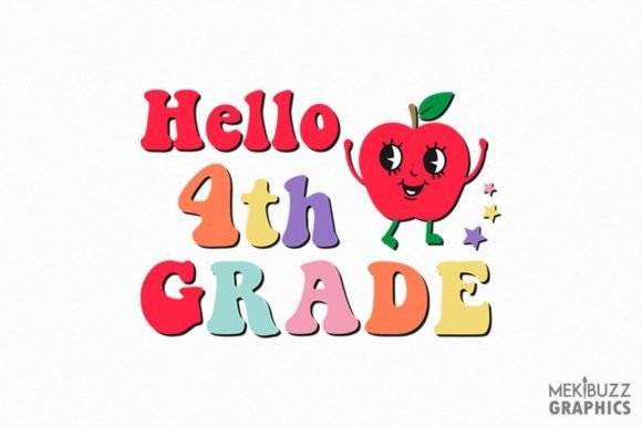 Hello 4th Grade Back to School PNG Clip: A Versatile Digital Asset for Creative and Practical Use