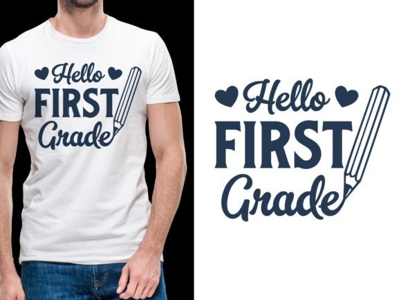 Hello Firstgrade Back to School Tshirt
