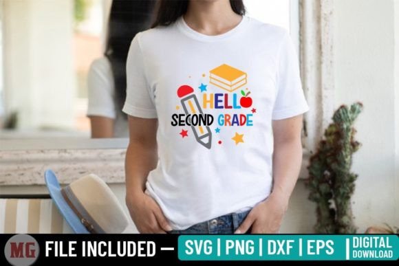 Hello Second Grade - Back to School SVG: A Versatile Design for Creative Projects