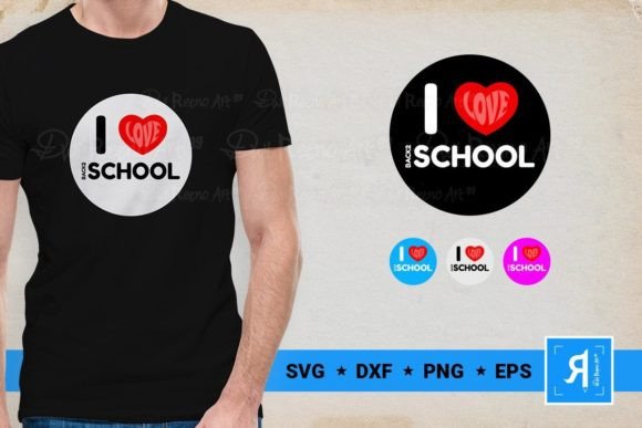 I Love Back to School 4 Color Svg: A Versatile Digital Design for Creatives