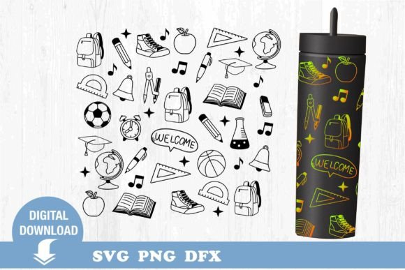 School Tumbler Svg. Back to School.